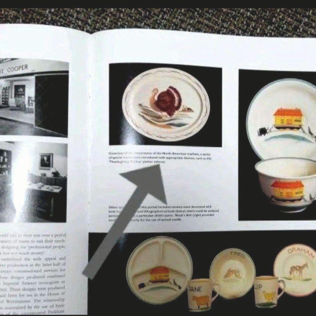 売約済、超美品スージークーパー「七面鳥(ターキー」ディナープレート」大皿２７cm