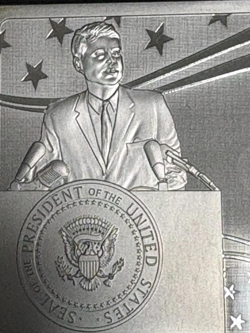 【新品】ケネディ大統領100周年記念　銀貨・銀プレート　セット