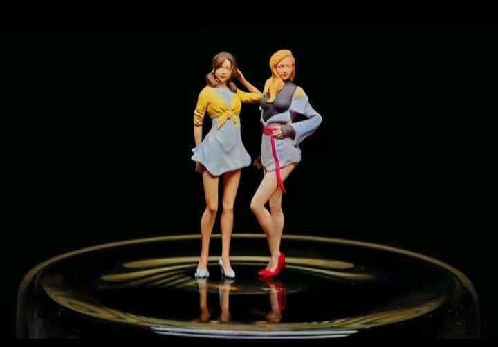 【NEW】1/64イニD【インパクトブルー/真子＆沙雪 Ver.2】2体《新品》