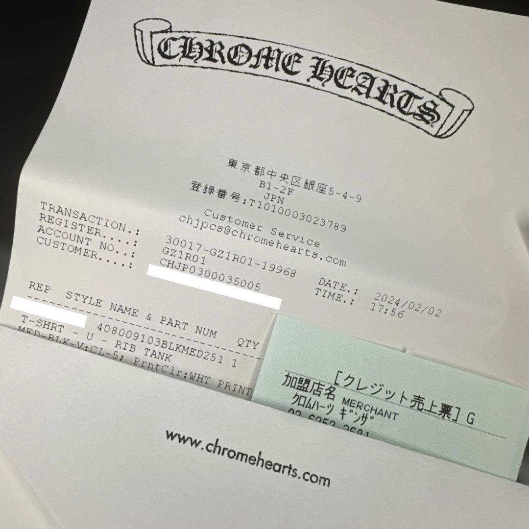 クロムハーツ ブラック プリント タンクトップ