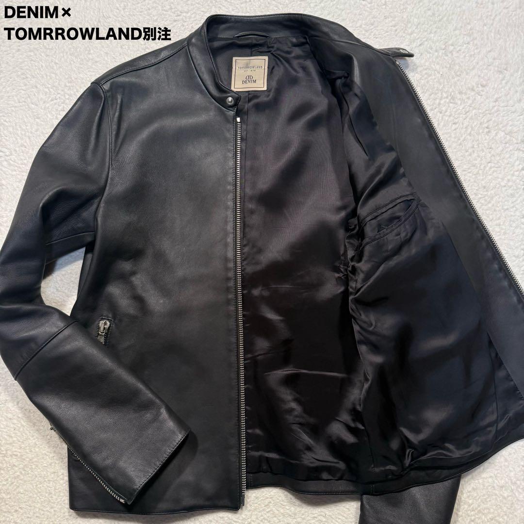DENIM×tomrrowland別注 シングルライダースジャケット M 羊革