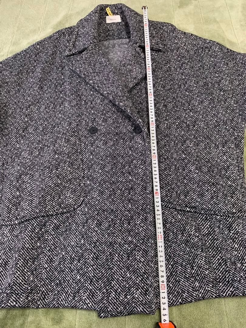 【お値下げ】♡ROSIEE ロージー♡軽量裏起毛ヘリンボーン　コクーンコート