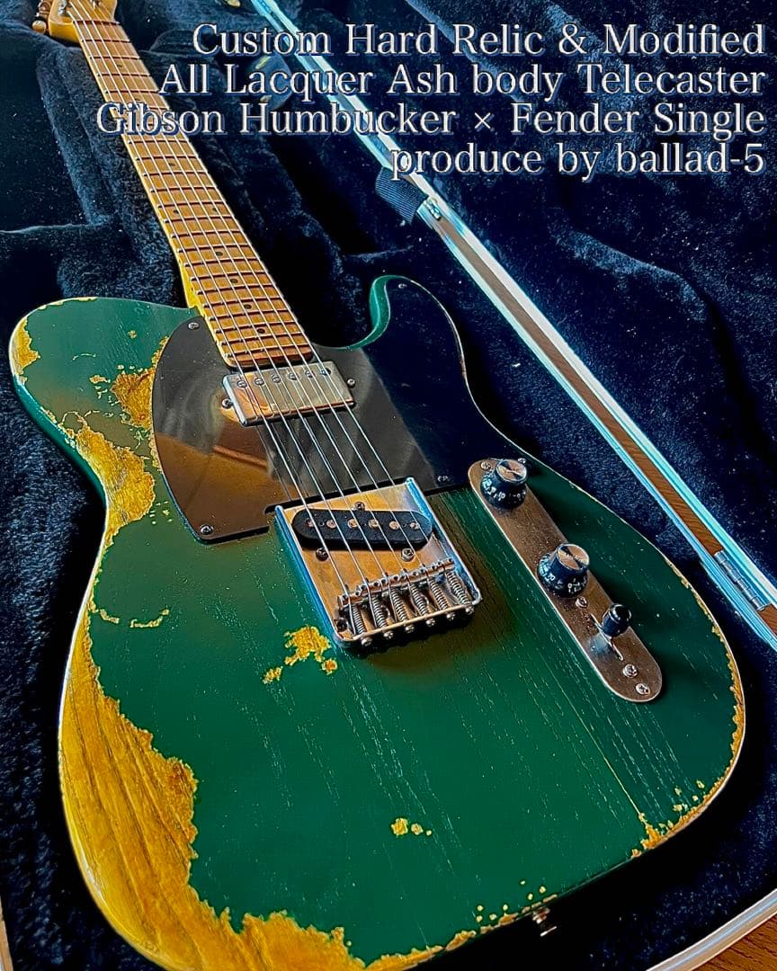 ハードレリックテレキャスタータイプ/オールラッカーアッシュボディ/ギブソンPU