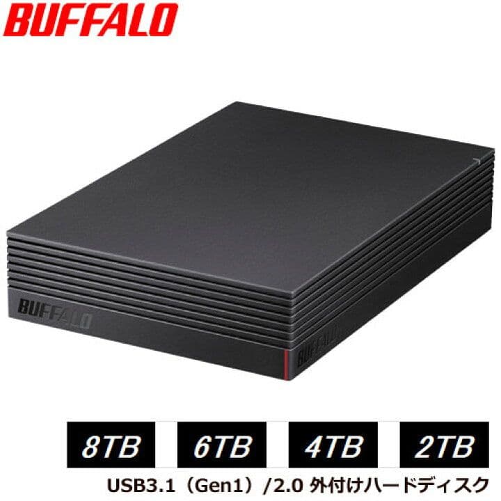 BUFFALO HD-NR2.0U3-BA 2TB 外付けハードディスク