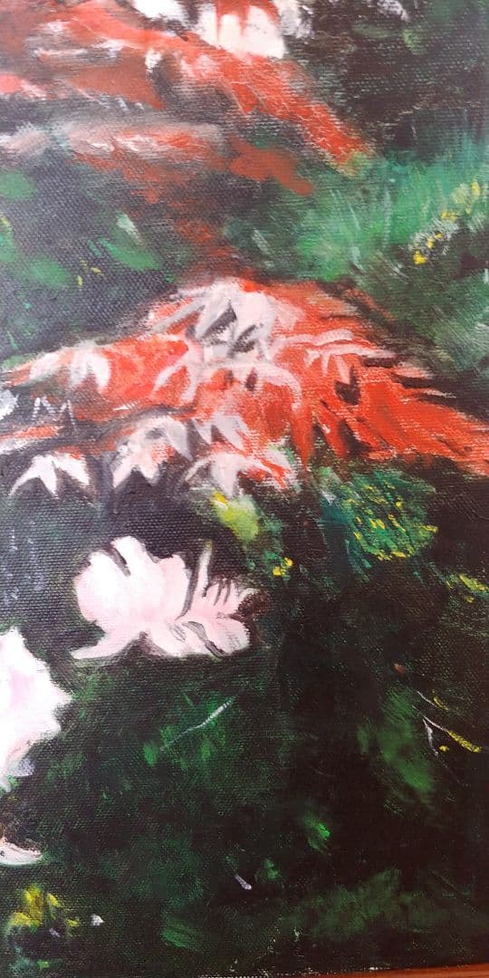 油絵　紅葉