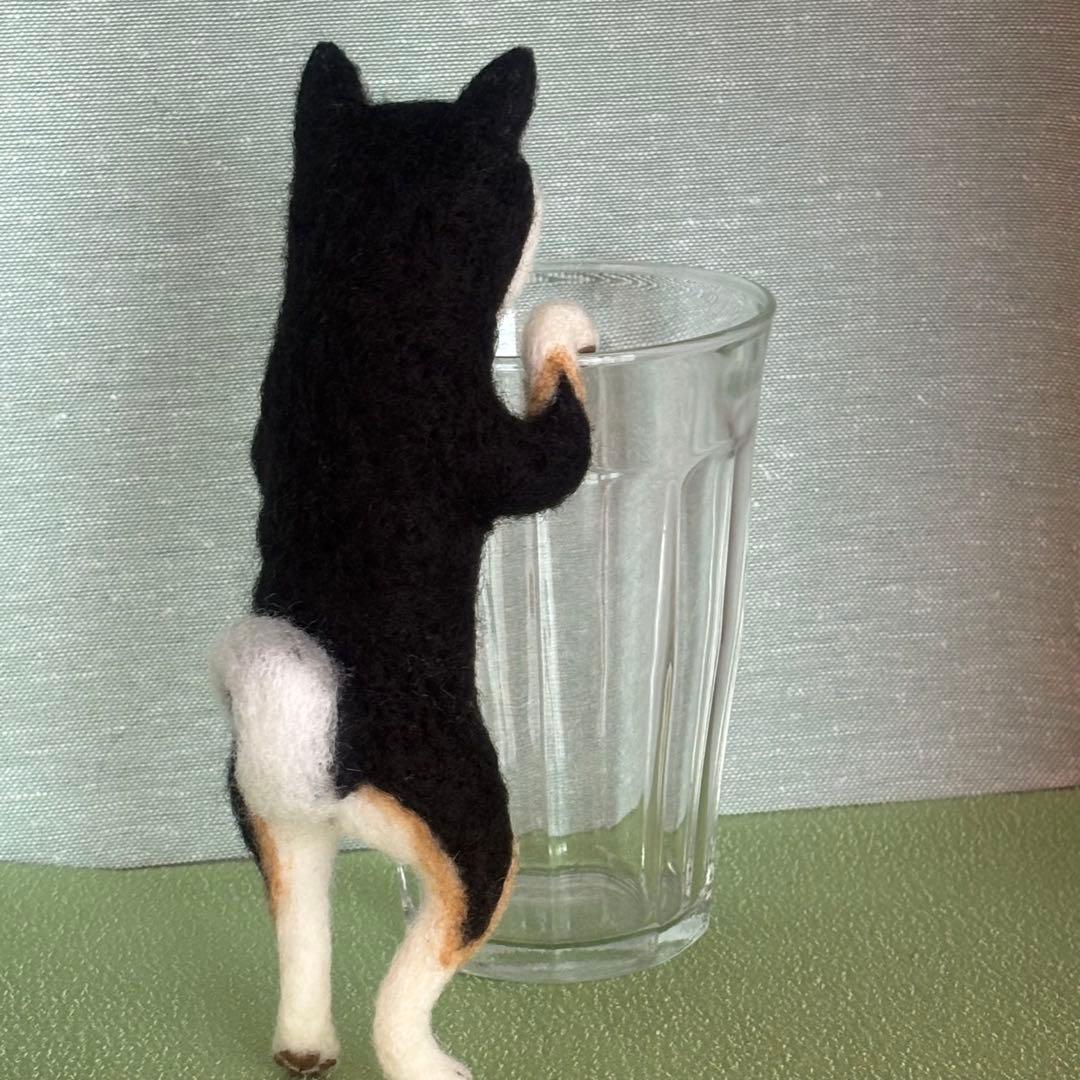 柴犬　黒柴　羊毛フェルト　ハンドメイド　No.104
