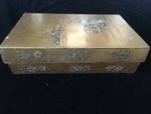 美術館級逸品　螺鈿入り蒔絵硯箱