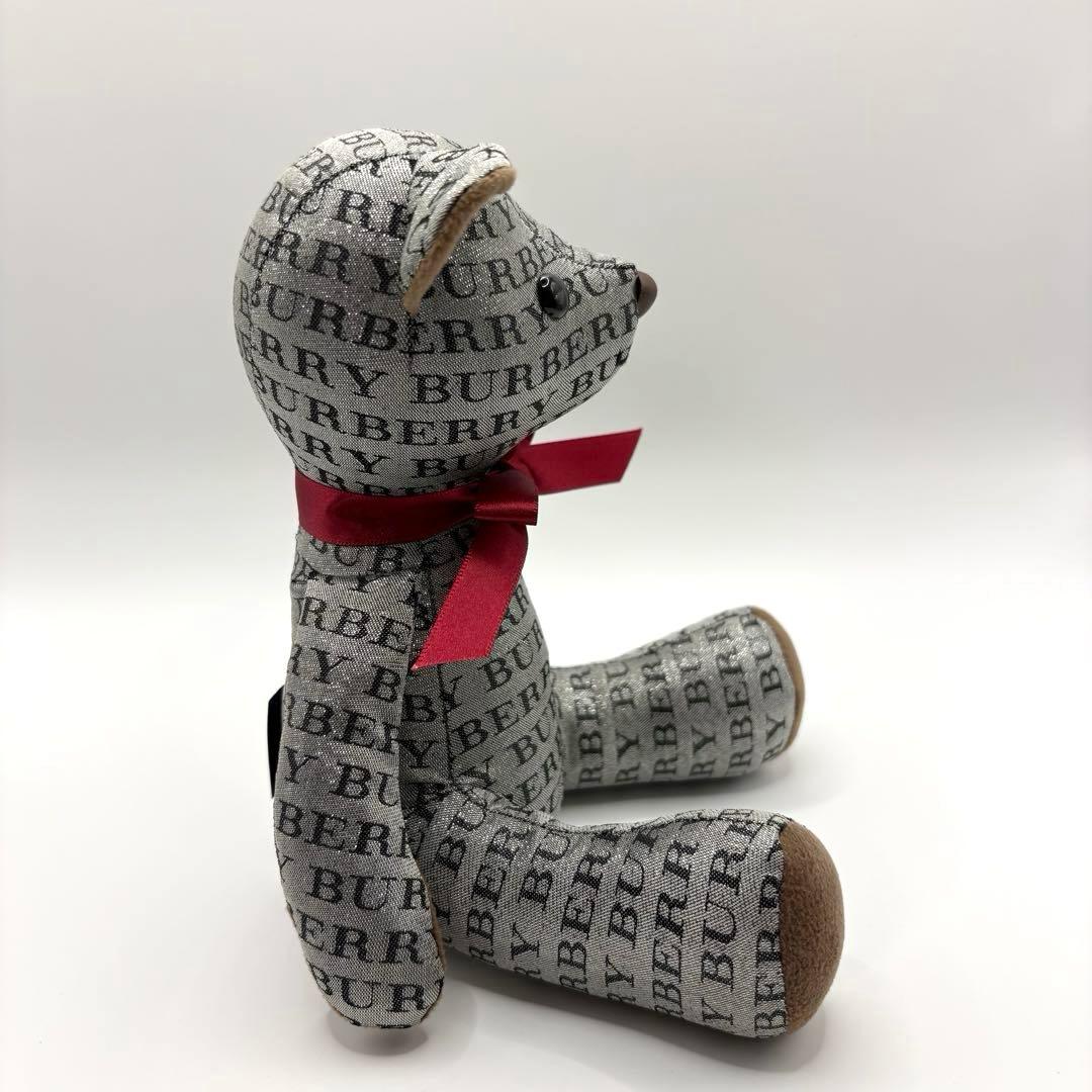 【美品】BURBERRY バーバリー テディベア グレー 総柄 ハンカチセット