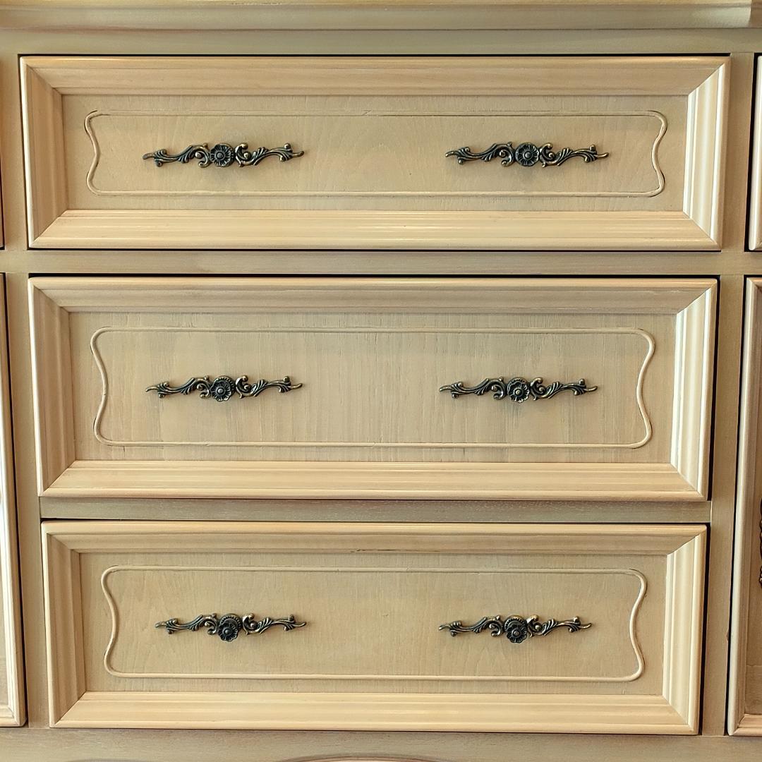 フレンチ　アンティーク　チェスト　引出し5杯　開き扉