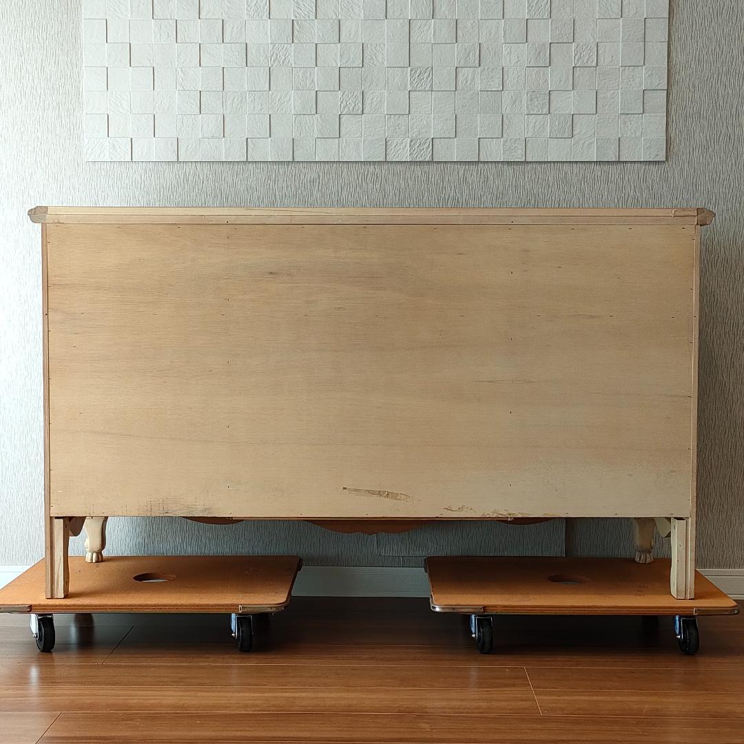 フレンチ　アンティーク　チェスト　引出し5杯　開き扉