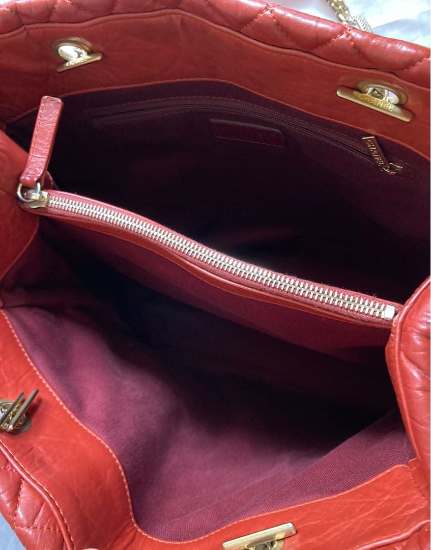 ちの様♡CHANEL マトラッセ　チェーントートバッグ　チェーンバッグ　レザー