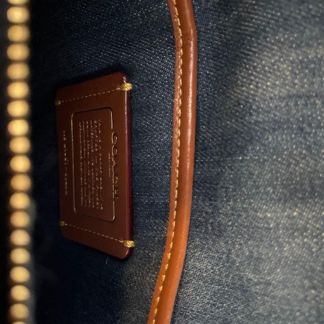 brandcrate　　coach デニム ショルダーバッグ 花型ボタン