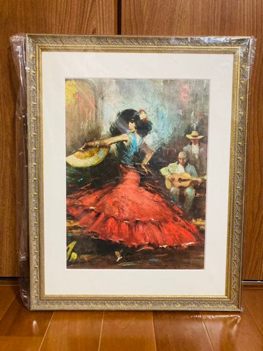 【レオニード・アフレモフ風】絵画 油絵 フラメンコ 女性
