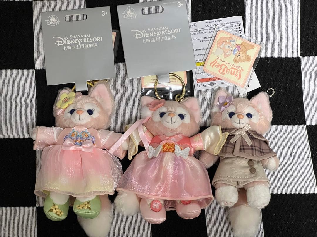 3点セット　リーナベル　上海ディズニー中秋節　ぬいぐるみキーチェーン　ぬいば