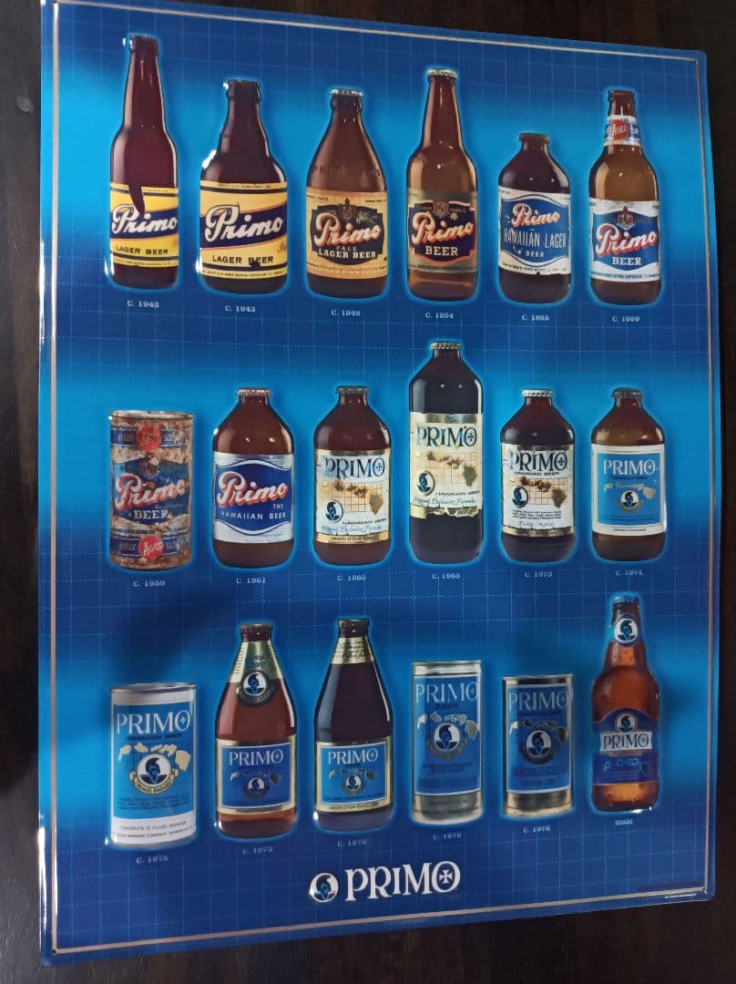 ハワイ　プリモビール　ビンテージサイン