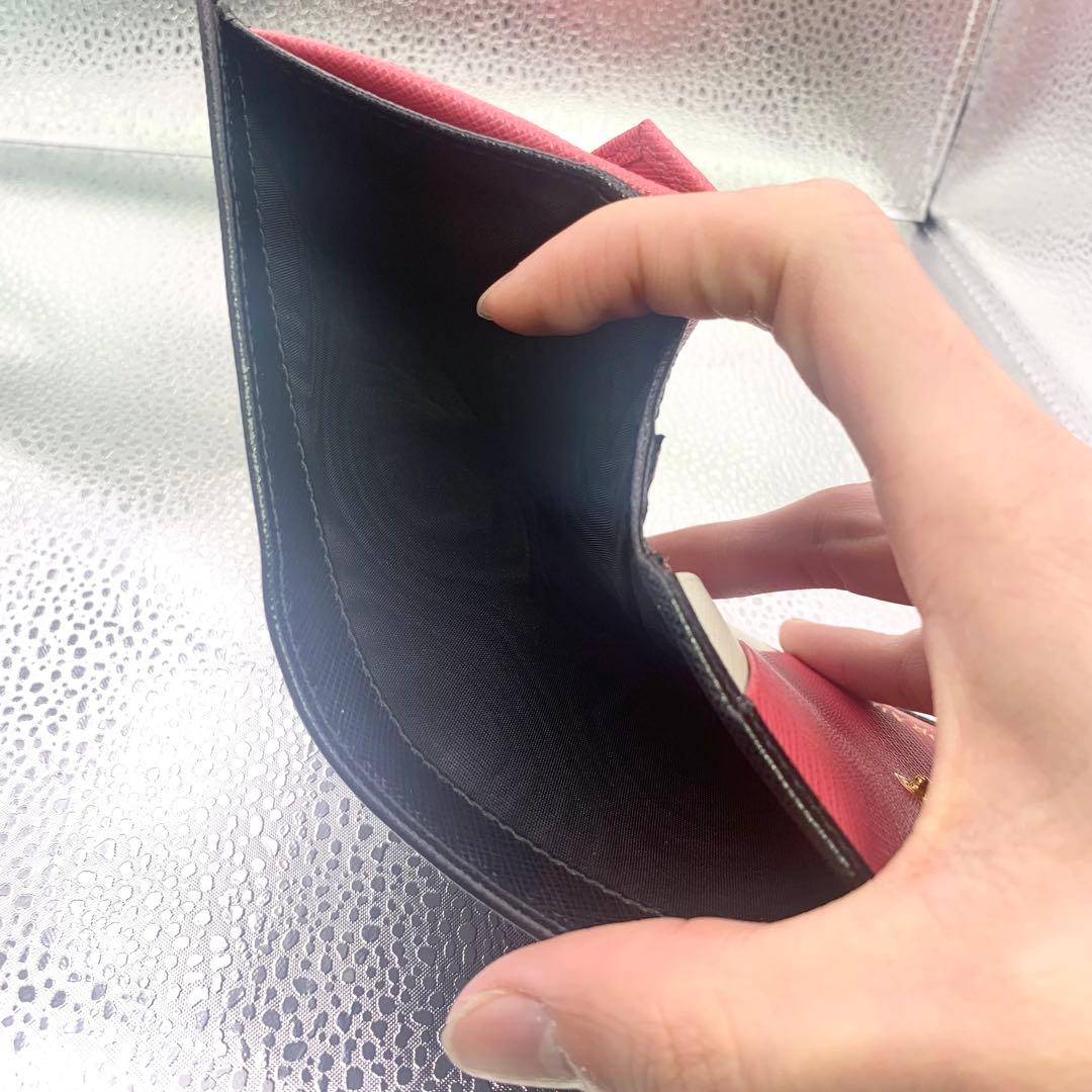 極美品！PRADA プラダ サフィアーノ 二つ折り財布 箱、ギャランティ有