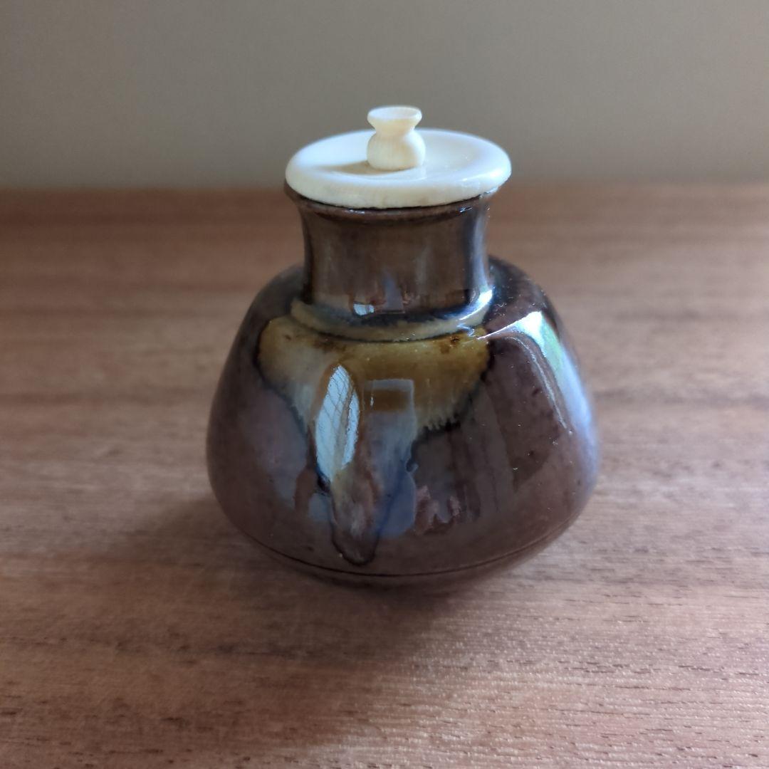 A 385 膳所・陽炎園　　　茶入　(未使用品)