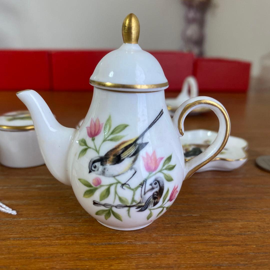 英国　スポード バード　野鳥　ミニチュア　ロビン　6点セット　箱無し