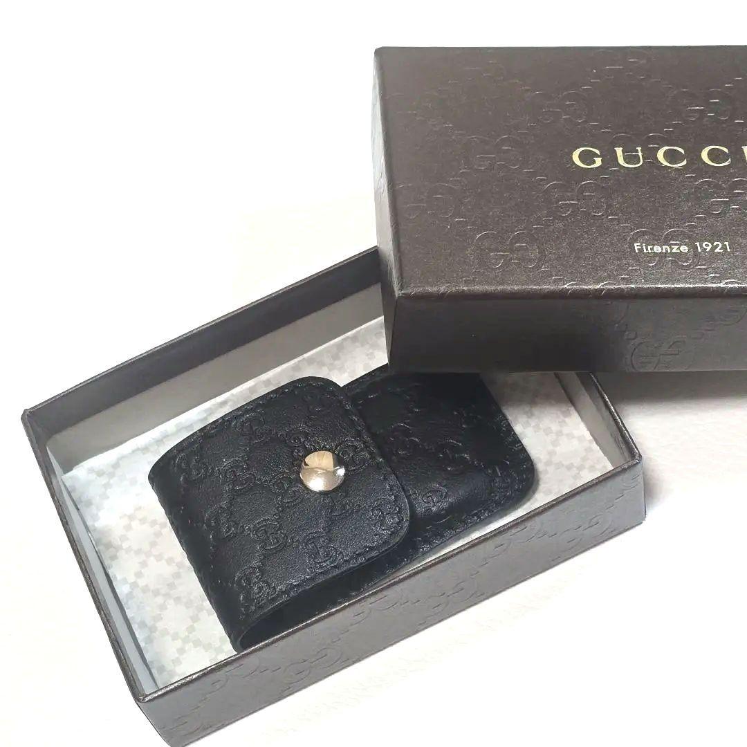 【新品級】GUCCI グッチ シューホーン 靴べら 折畳み　レザーケース　ＧＧ柄
