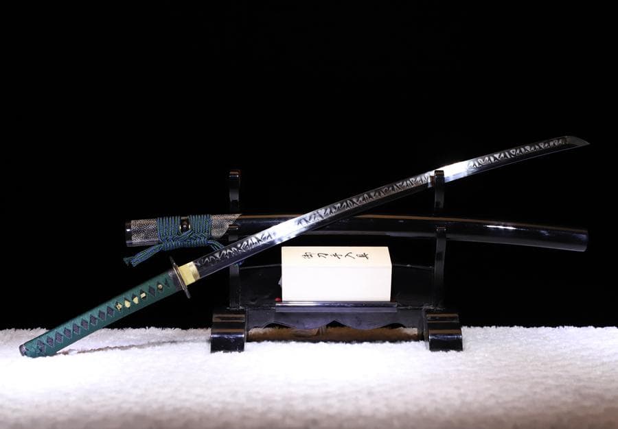 火炎紋雲斬り 日本刀 模造刀 居合刀 武士道 武蔵 鑑賞用 手鍛造打