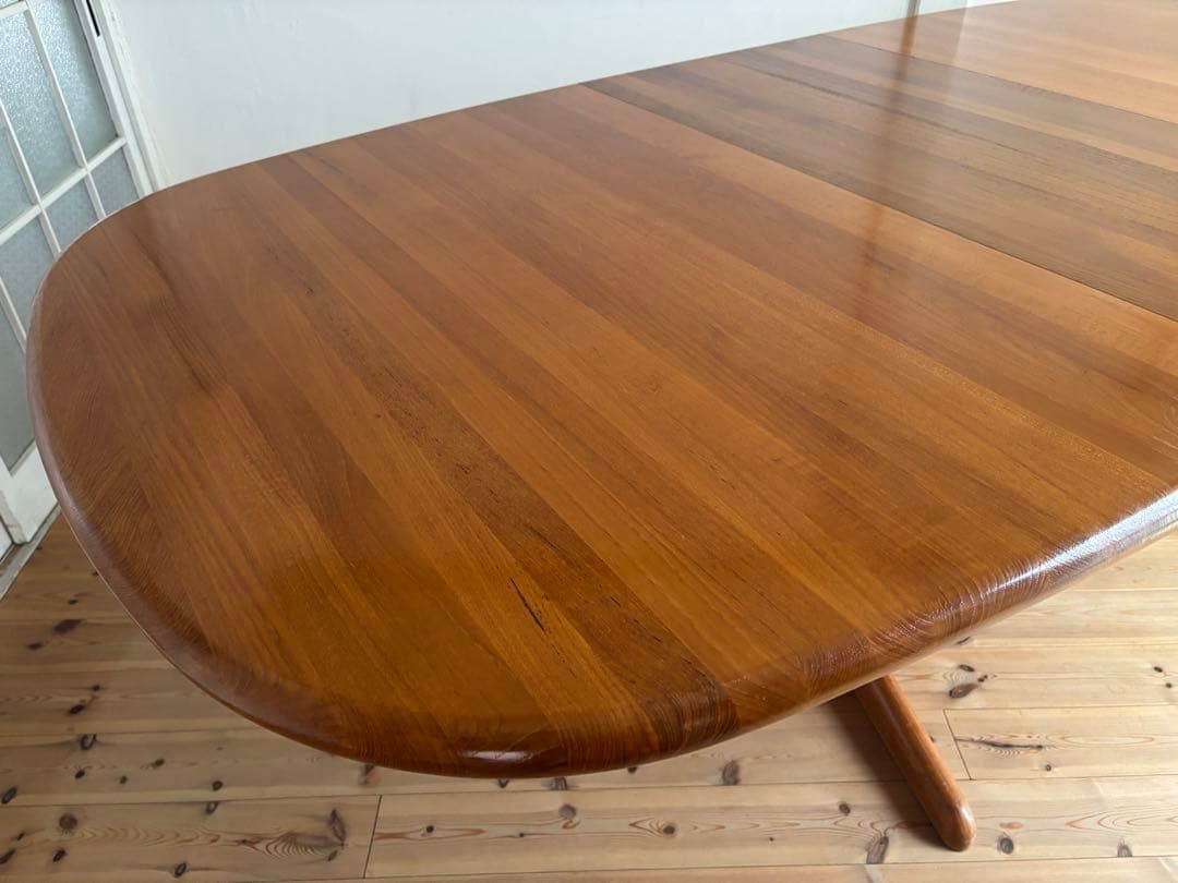 GUDME/北欧ヴィンテージ　チーク　オーバルエクステンションテーブル