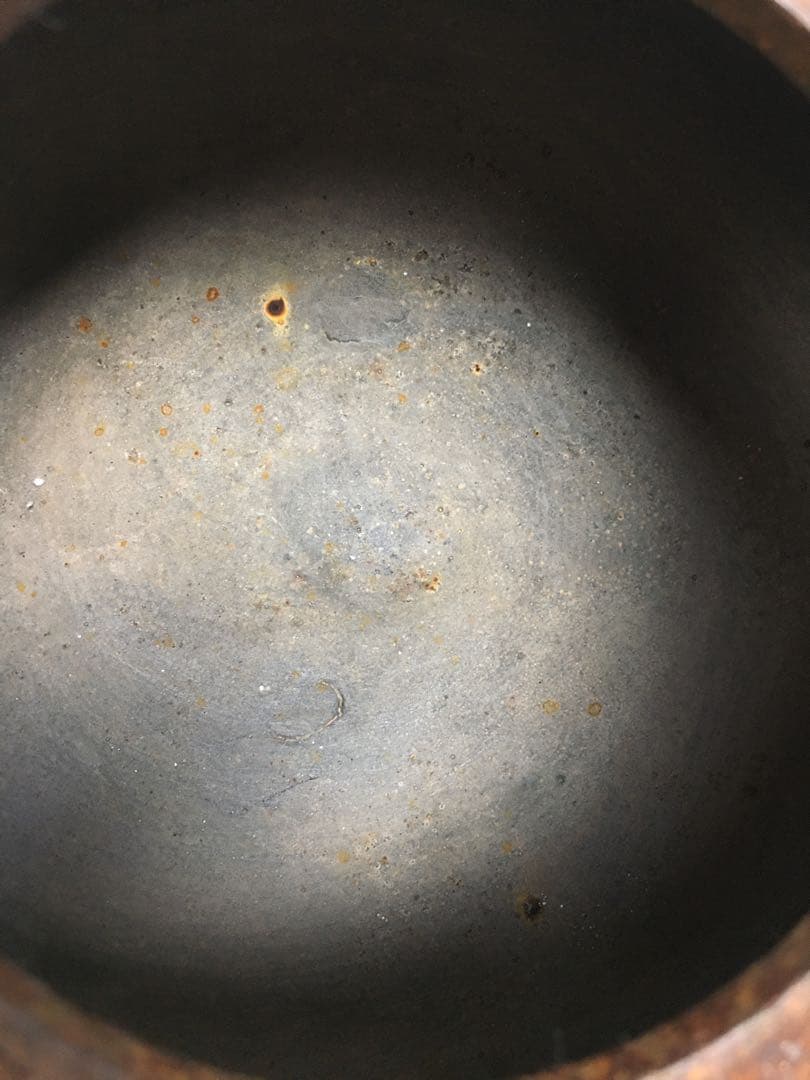 S167平丸霰地紋 鉄瓶 釜師 佐藤浄清造 共箱 茶道具