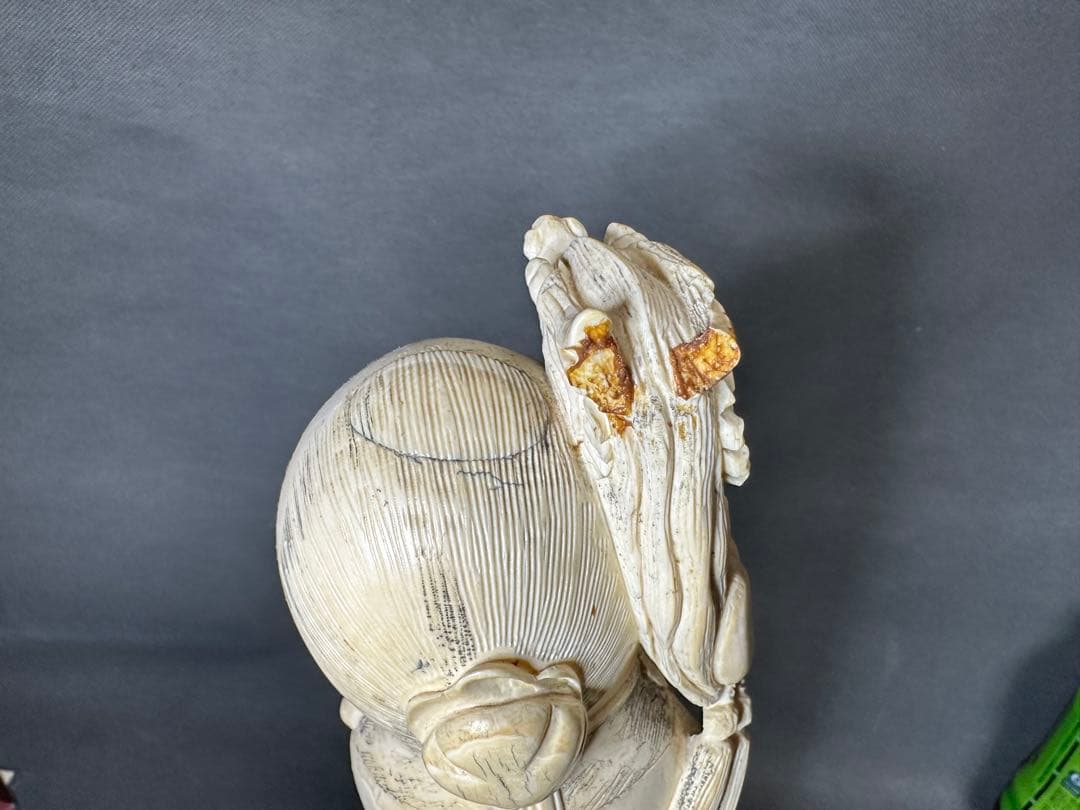 極上　寿老人　七福神　仏教美術　天然素材　置物　飾り物　古美術品　 細密細工