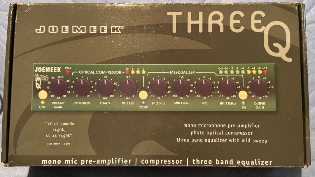 JOE MEEK ThreeQ チャンネルストリップ 送料無料 マイクプリアンプ
