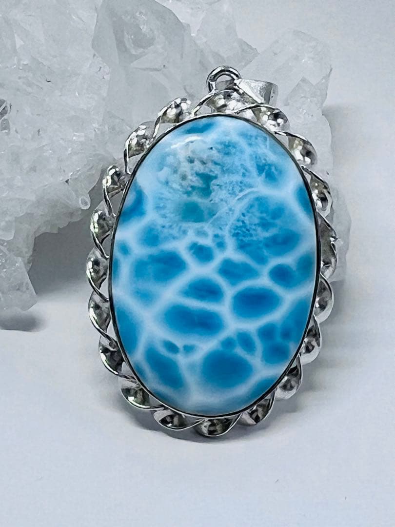 ラリマーペンダントトップシルバーシルバー天然石パワーストーン