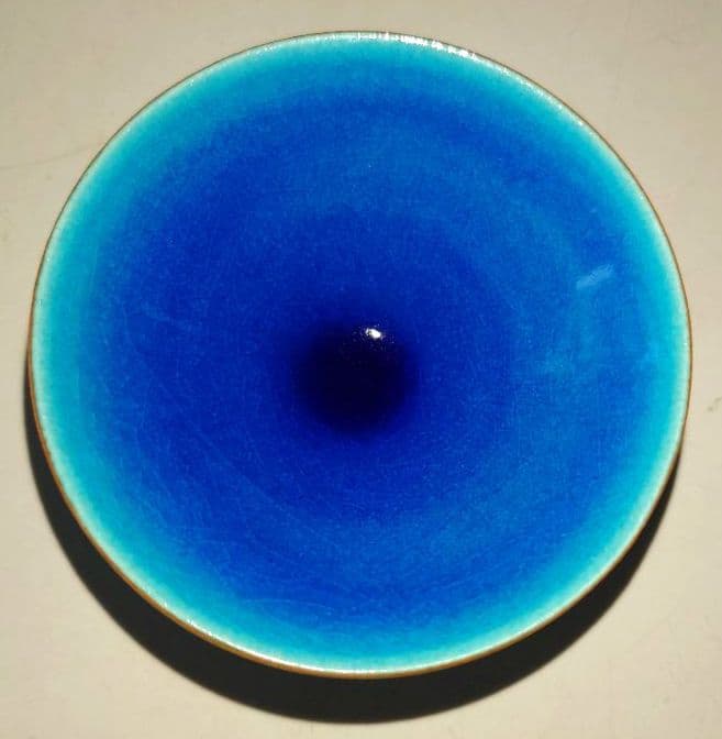 木村芳郎 碧釉 青釉 盃 酒器 ぐい呑猪口 共箱 伝統陶芸作家 骨董 美術芸 皿