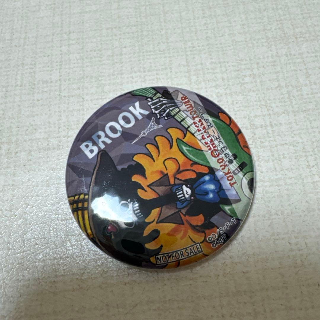 ワンピースタワー トンガリ缶バッジ ブルック&ステッカー&カード ブルックセット