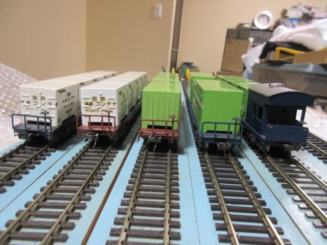 国鉄 コンテナ貨車 ５両セット HOゲージ（金属・エンドウ）
