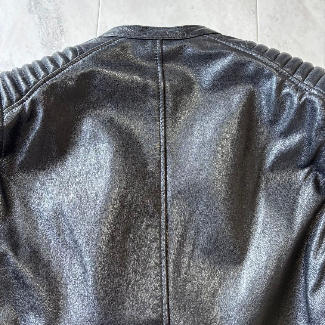 【美品】KADOYA ゴートレザーセミダブルジャケット FENNEL Lサイズ