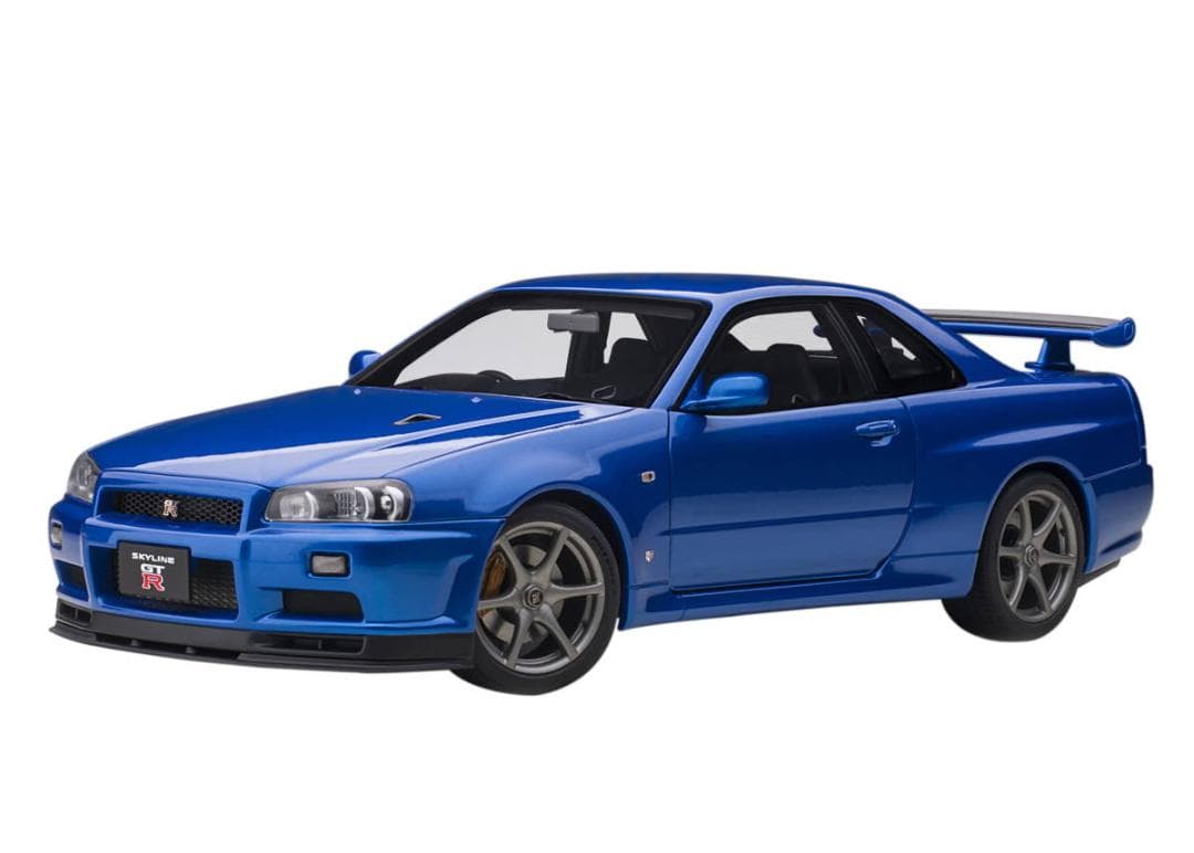 オートアート ニッサンスカイラインGT-R R34VスペックIIベイサイドブルー
