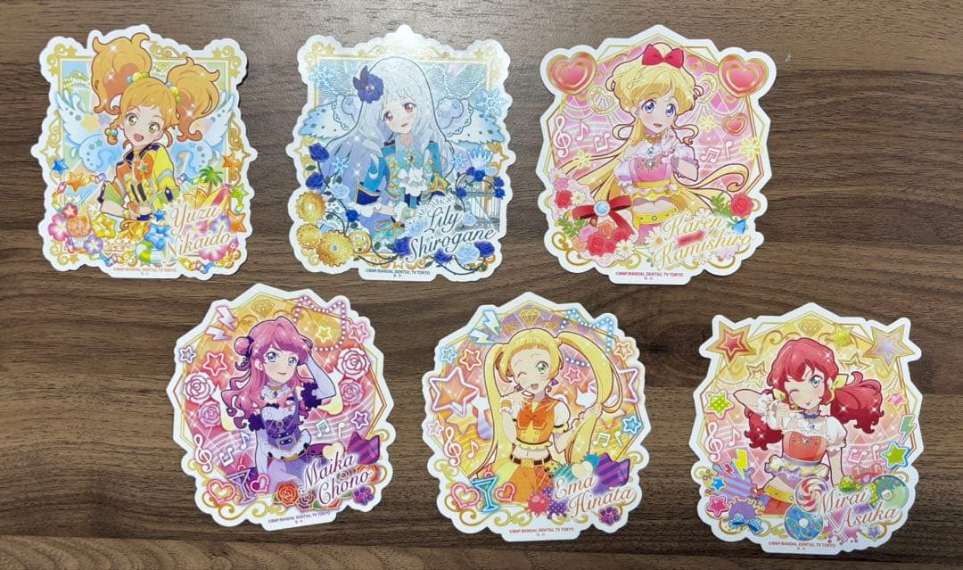 オールアイカツ！ダイカットステッカー 6枚セット