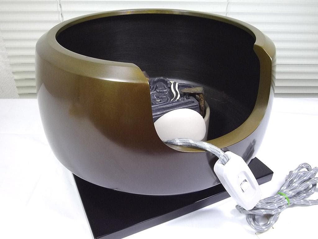 唐銅面取風炉　野々田 電熱器付き　茶道具