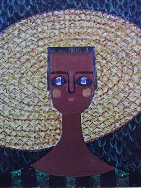 長谷川 三郎、麦藁帽子の婦人像、希少画集画、新品高級額、額装付