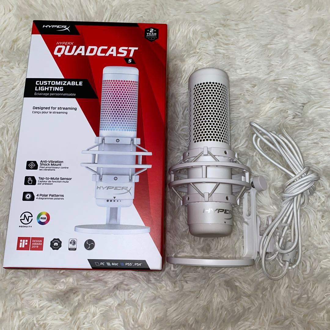 HyperX QuadCast S ホワイト 白 コンデンサーマイク