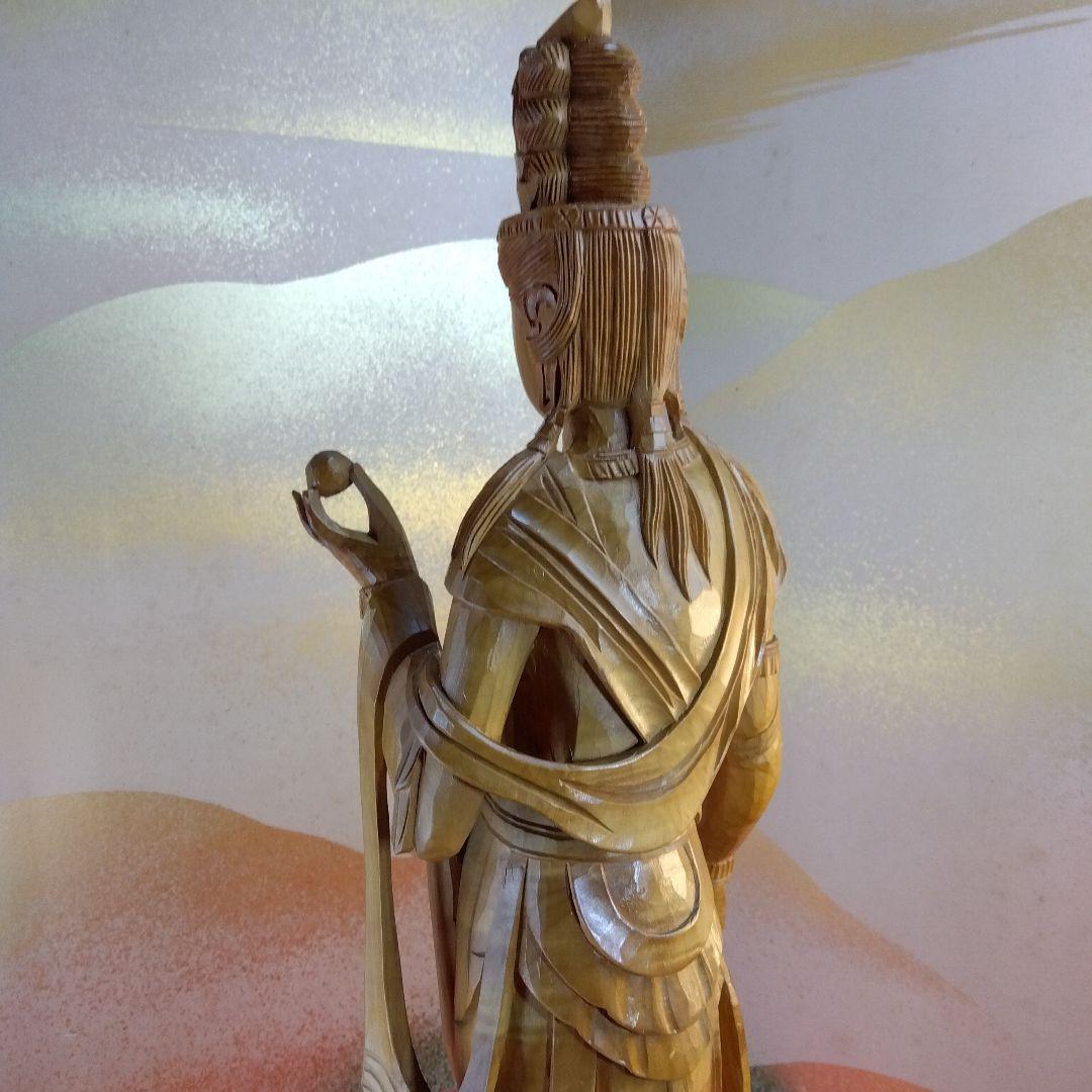 宝珠観音菩薩像　仏師63cm
