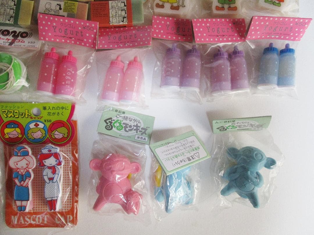 レトロファンシー消ゴム 鉛筆キャップ 大量セット 未使用 たのしみ屋様リクエスト