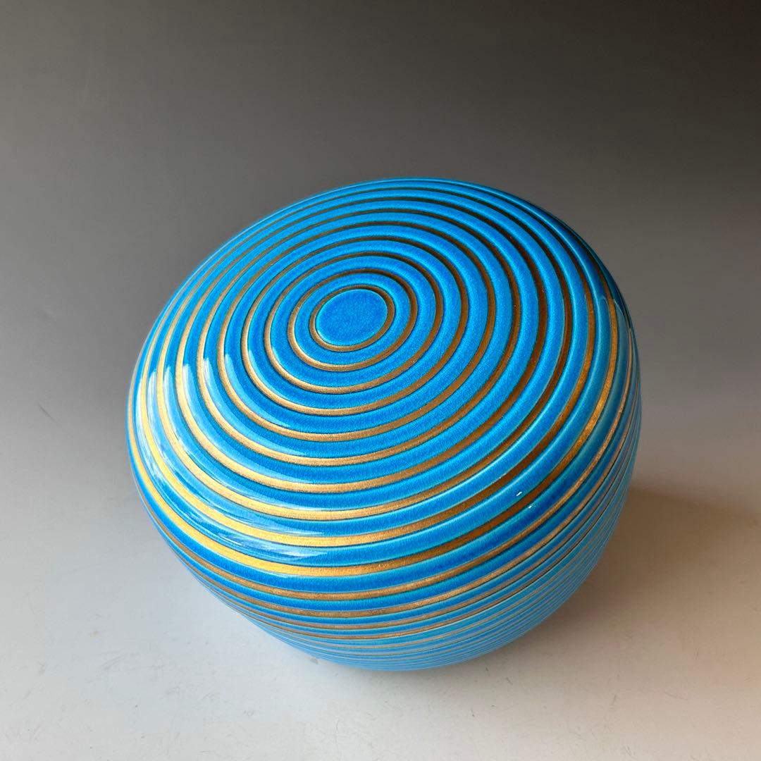 茶道具　浅黄交趾　千筋　喰籠　菓子器　食篭　御室窯　共箱　京焼　茶事　稽古　茶会