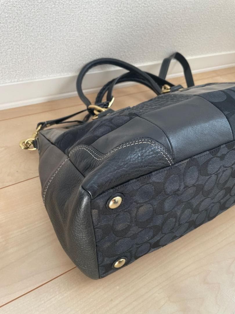 コーチ パッチワーク 2way ハンドバッグ　ショルダーバッグ 12479 黒