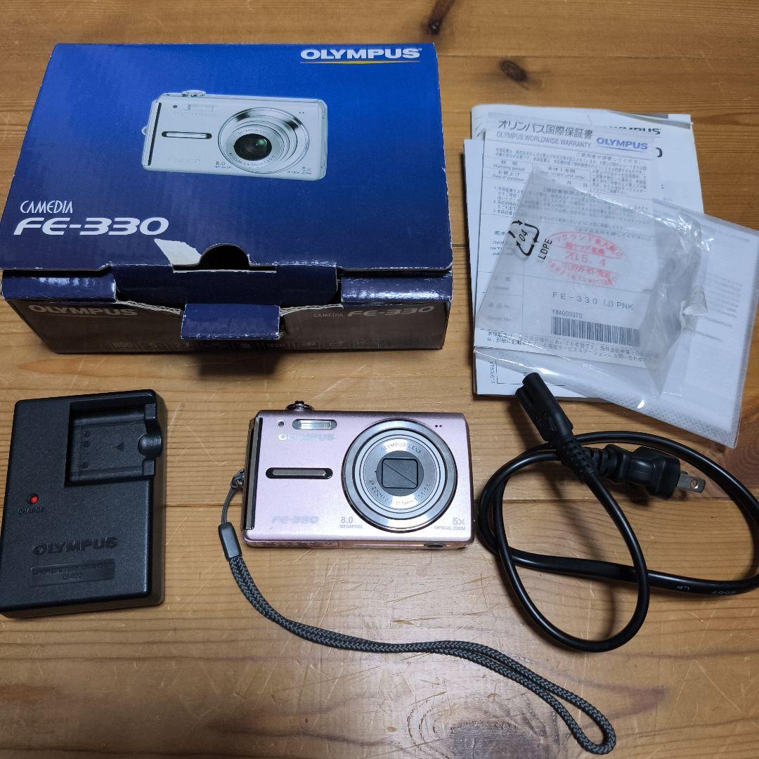 OLYMPUS FE-330 デジタルカメラ　ピンク　オールドコンデジ