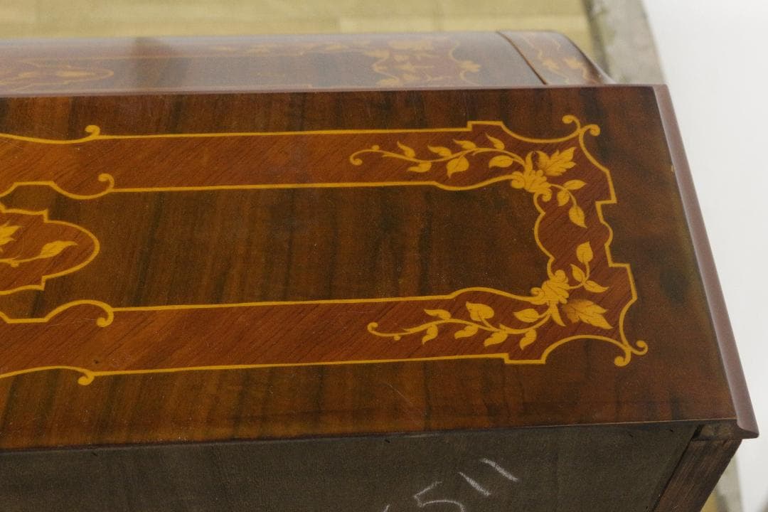 イタリア★ライティングビューロー★象嵌★ネコ脚★クラシック家具★