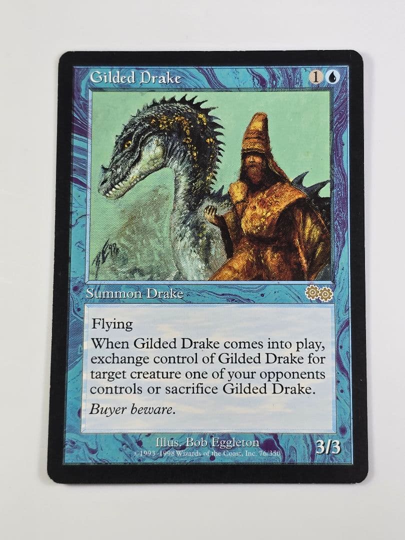 MTG 《金粉のドレイク/Gilded Drake》[USG]