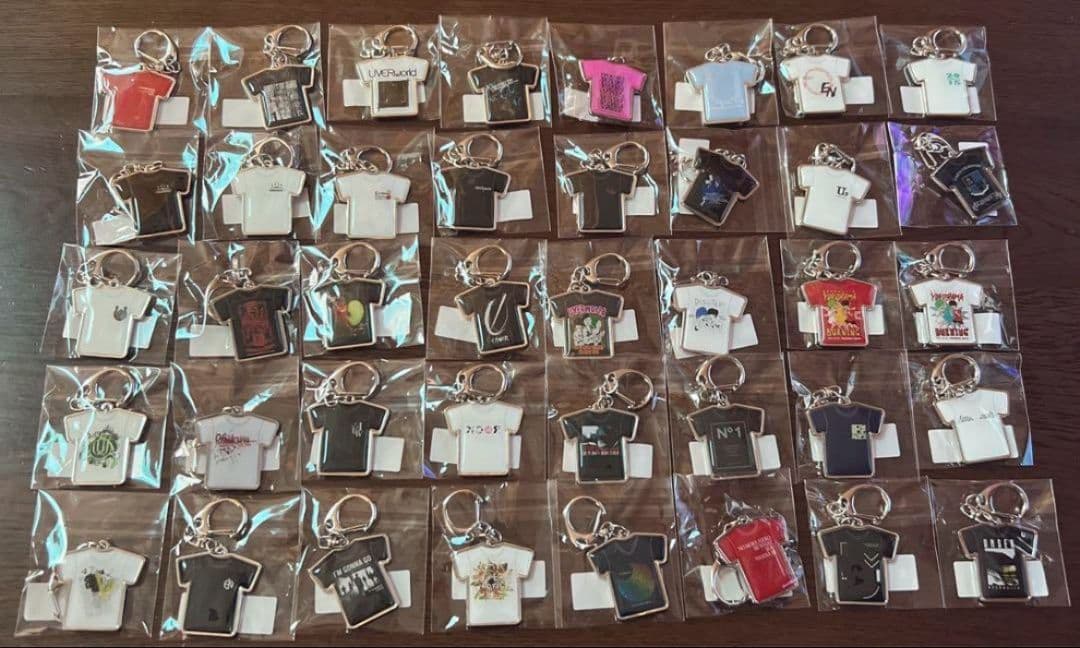 UVERworld Tシャツ型キーホルダー 全40種類コンプリートセット