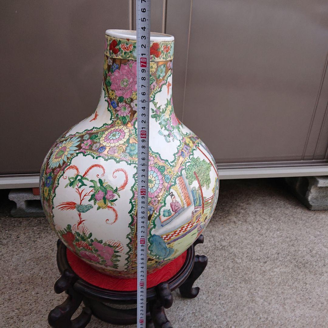 中国美術、飾壺中国華瓶、古美術特大