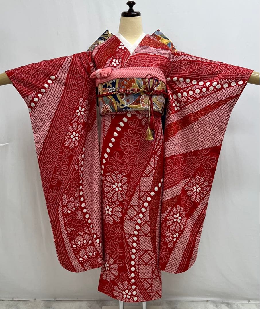 総絞り　振り袖　フルセット　別誂長襦袢付　金彩加工　そごう　成人式　633