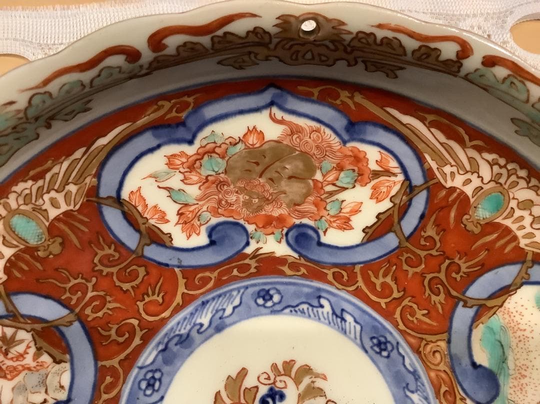 【古伊万里】鉢　金襴手　渦福　アンティーク