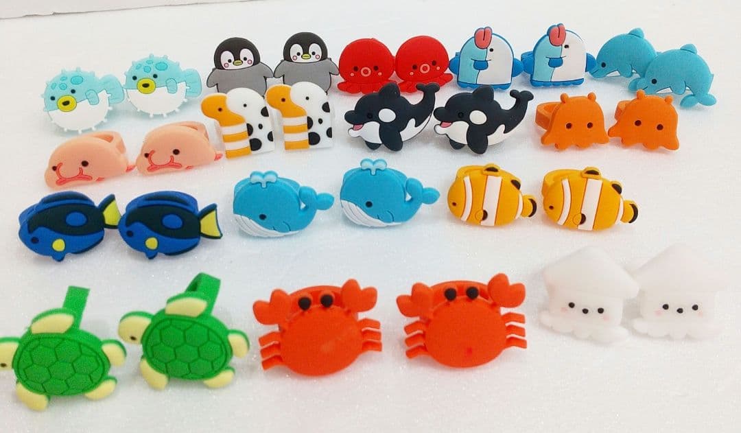 新品未使用 30個 海の生き物　シリコン　指輪 リング 水族館 アニマル 動物
